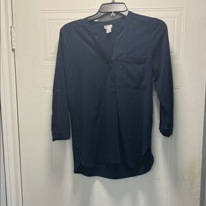 Classic navy  blue blouse by paraphrase